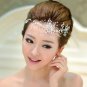Bridal Rhinestone faux pearl vine headpiece Adjustable forehead band Tiara HR269