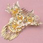 Bridal Chinese gold tone Phoenix Crown forehead band combs hairpin HR459