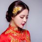 2 pcs Bridal Chinese gold tone flower Hair clip Phoenix Crown HR470