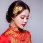 2 pcs Bridal Chinese gold tone flower Hair clip Phoenix Crown HR470