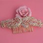 Bridal Rhinestone Crystal Leaf Gatsby Inspired hair comb headpiece prom RB685