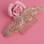 Bridal Rhinestone Crystal Leaf Gatsby Inspired hair comb headpiece prom RB685