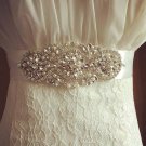 Faux Pearl Bridal Sash Rhinestone waist Sash Wedding applique Dress Belt HR405