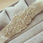 Faux Pearl Bridal Sash Rhinestone waist Sash Wedding applique Dress Belt HR405