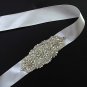 Faux Pearl Bridal Sash Rhinestone waist Sash Wedding applique Dress Belt HR405