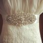 Faux Pearl Bridal Sash Rhinestone waist Sash Wedding applique Dress Belt HR405