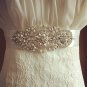Faux Pearl Bridal Sash Rhinestone waist Sash Wedding applique Dress Belt HR405
