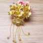 2 pcs Bridal Chinese gold tone flower Hair comb Phoenix Crown RB698