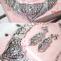 Bridal Rhinestone crystal Topknot silver tone earring necklace set NR404