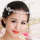 Bridal Rhinestone crystal prom hair chain forehead band Headpiece HR374