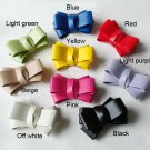 2 pcs Bow PU leather Repair Rhinestone Shoe Charm Clip SA40