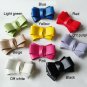 2 pcs Bow PU leather Repair Rhinestone Shoe Charm Clip SA40