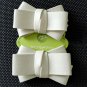 2 pcs Bow PU leather Repair Rhinestone Shoe Charm Clip SA40