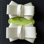 2 pcs Bow PU leather Repair Rhinestone Shoe Charm Clip SA40