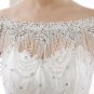 Bridal crystal collar Rhinestone shoulder deco bib Halter large necklace NR498