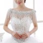 Bridal crystal collar Rhinestone shoulder deco bib Halter large necklace NR498