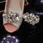 2 pcs a pair Bridal high heel sandal Repair Rhinestone Shoe Charm Clips SA15