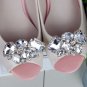 2 pcs a pair Bridal high heel sandal Repair Rhinestone Shoe Charm Clips SA15