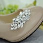 2 pcs a pair Bridal Prom Rhombus Repair Clear Rhinestone Shoe Charm Clips SA49