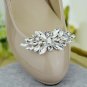 2 pcs a pair Bridal Prom Rhombus Repair Clear Rhinestone Shoe Charm Clips SA49