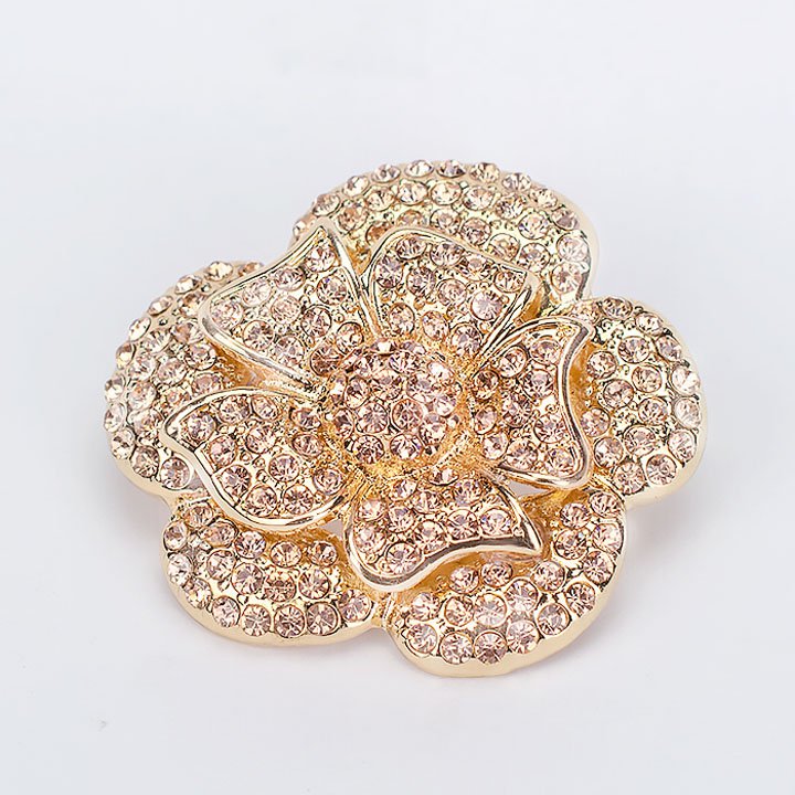 2 pc silver gold pair Bridal Prom Flower Repair Rhinestone Shoe Charm Clips SA14