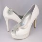 2 pc silver gold pair Bridal Prom Flower Repair Rhinestone Shoe Charm Clips SA14