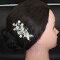 4 PCS BRIDAL FAUX PEARL FLOWER RHINESTONE TIARA COMB BH174