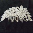 Bridal dance Rhinestone Flower headpiece Princess Prom Tiara comb RB654