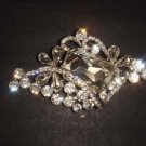 Bridal vintage style Corsage Czech crystal Rhinestone Brooch pin PI499