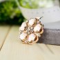 2 pcs pair Bridal Rose gold heart Flower Repair Rhinestone Shoe Charm clip SA50