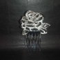 2 pcs Bridal Flower Rose rhinestone headpiece hair tiara comb RB443