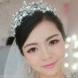 Bridal elegant huge neck deco Rhinestone Crystal necklace hair tiara NR442