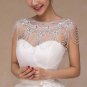 Bridal crystal collar Rhinestone shoulder deco bib Halter large necklace NR500
