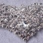 Bridal silver tone Rhinestone Crystal Hair tiara necklace earring set HR458A