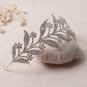 Bridal leave silver tone rhinestone party crown headpiece Hair tiara HR466