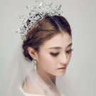 Baroque Bridal Rhinestone crystal clear rhinestone silver crown Hair tiara HR436