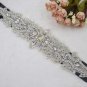 Crystal Bridal Sash Rhinestone waist Sash Wedding applique Dress Belt HR430