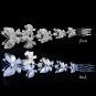 2 pcs a pair Bridal Rhinestone Leave Wedding Hair Tiara Comb RB421