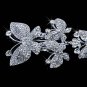 2 pcs a pair Bridal Rhinestone Leave Wedding Hair Tiara Comb RB421