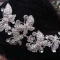 2 pcs a pair Bridal Rhinestone Leave Wedding Hair Tiara Comb RB421