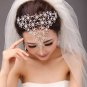 Bridal Rhinestone crystal Flower forehead band earring set Headpiece NR407