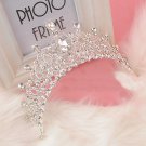 Baroque Bridal Rhinestone crystal clear rhinestone silver crown Hair tiara HR435