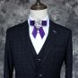 Bridal groom MC Rhinestone Shimmer Bow Tie Clip pin ribbon elastic band BA217