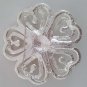 2.6 " large Bridal heart Corsage Czech Rhinestone brooch pin PI598