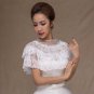 Bridal lace edge embroidery clasp Shrug red ruffle Shawl Stole Wrap Cape SF159