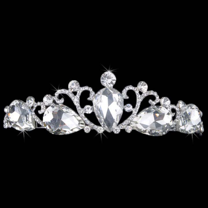Bridal rhinestone crystal Prom Victorian forehead band Hair Tiara Crown HR254