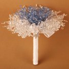 Wedding Bouquet Handmade Clear blue pink Acrylic crystal bead Posy WB04