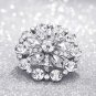 2 pcs a pair Bridal Prom Round Repair Clear Rhinestone Shoe Charm Clips SA5