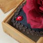 Bridal white dance prom party red flower rose hair Fascinator Hair clip BA215