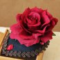 Bridal white dance prom party red flower rose hair Fascinator Hair clip BA215